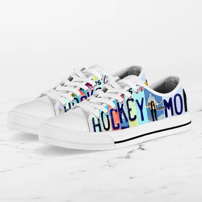 Custom Hockey Mom Canvas Sneakers - Gift Idea for Hockey