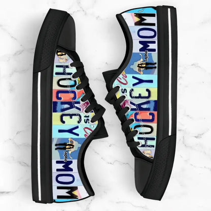 Custom Hockey Mom Canvas Sneakers - Gift Idea for Hockey