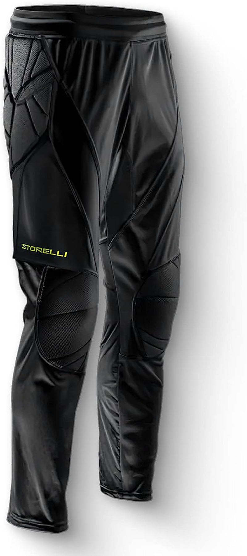 Exoshield Goalkeeper Pants, High-Impact Protection, Sweat-Wicking, Breathable Athletic Full Length Pants for Soccer & Heavy-Duty Sports, Black | Medium