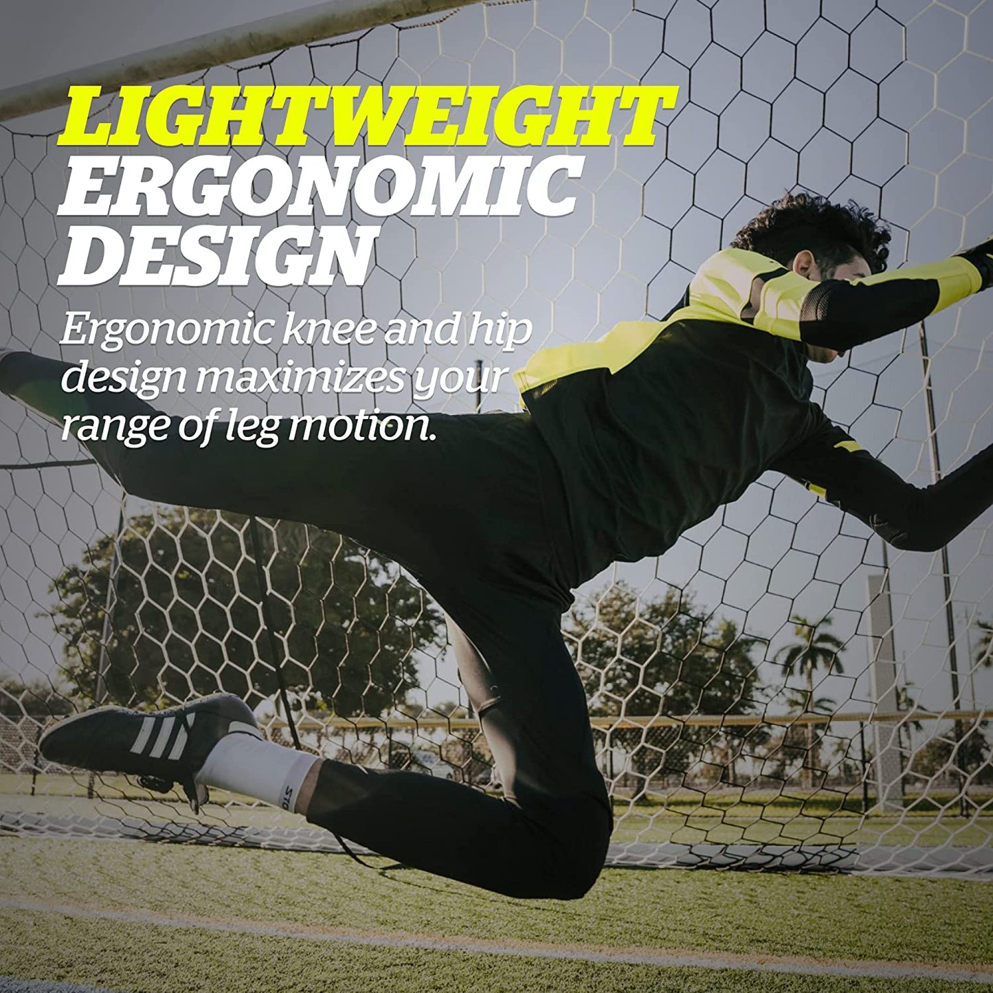 Exoshield Goalkeeper Pants, High-Impact Protection, Sweat-Wicking, Breathable Athletic Full Length Pants for Soccer & Heavy-Duty Sports, Black | Medium