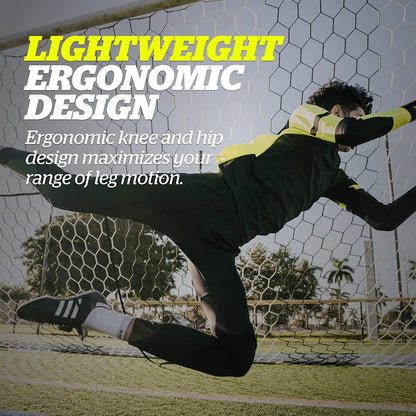 Exoshield Goalkeeper Pants, High-Impact Protection, Sweat-Wicking, Breathable Athletic Full Length Pants for Soccer & Heavy-Duty Sports, Black | Medium